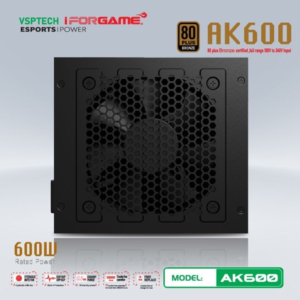 Nguồn VSP 600W AK600 80 Plus Bronze