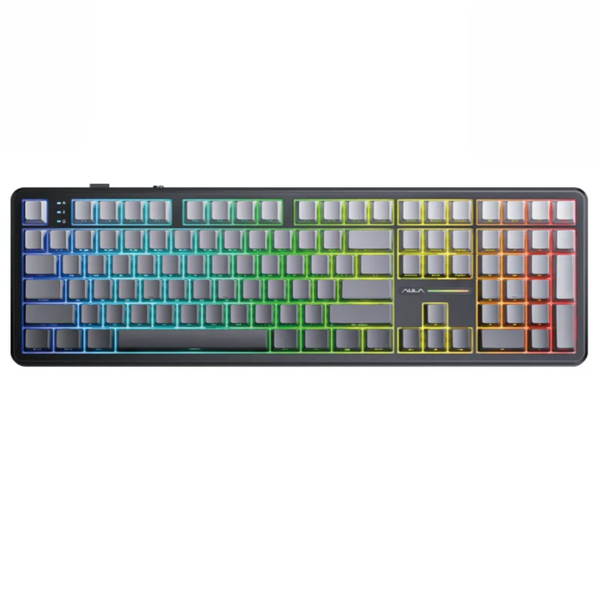 BÀN PHÍM CƠ AULA F108 3 mode xám đen gradient, Nimbus switch (1264)