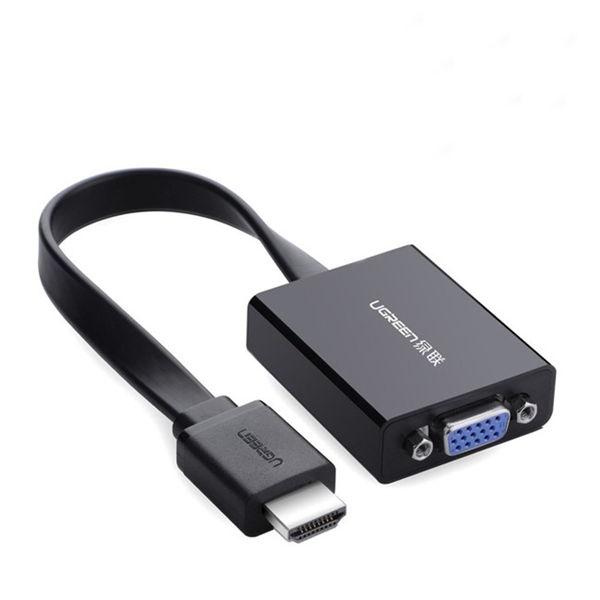 Cáp chuyển đổi từ HDMI sang VGA dẹt có Audio Ugreen 40248