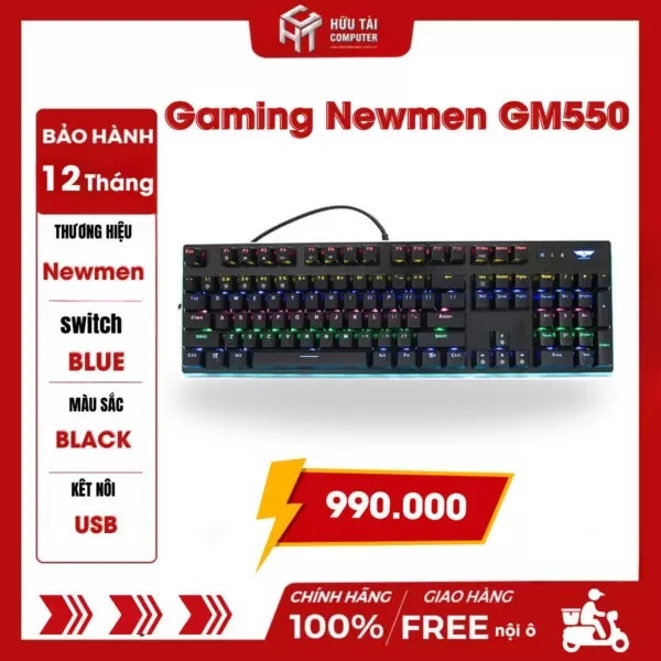 Bàn phím cơ có dây Gaming Newmen GM550