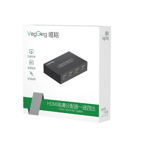 Bộ chia HDMI 1 ra 4 VegGieg VHD07 chính hãng chuẩn 4Kx2K