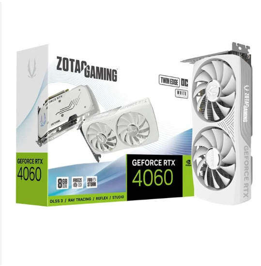 Card màn hình ZOTAC GAMING GeForce RTX 4060 8GB Twin Edge White Edition (ZT-D40600Q-10M)