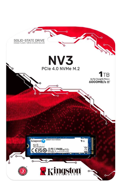 SSD Kingston NV3 1TB M.2 PCIe Gen4 x4 NVMe SNV3S/1000G