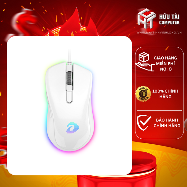 Chuột DareU EM908 ARTIC White RGB