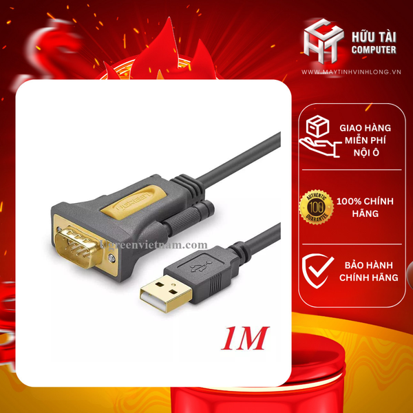Ugreen 20210 1M Cáp tín hiệu chuyển đổi USB 2.0 sang COM RS232 cao cấp CR104 20020210