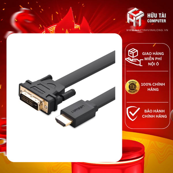 Cáp chuyển đổi HDMI to DVI 24+1 dài 3m HD106 chính hãng Ugreen 10136