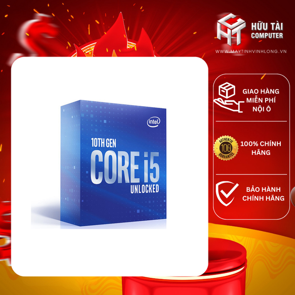 CPU Intel Core i5-10600K (4.1GHz turbo up to 4.8GHz, 6 nhân 12 luồng, 12MB Cache, 125W) – Socket Intel LGA 1200