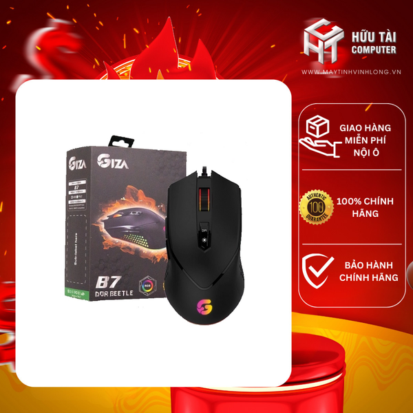Chuột chuyên Game cao cấp GIZA B7 Dor Beetle, Led RGB, DPI 4000