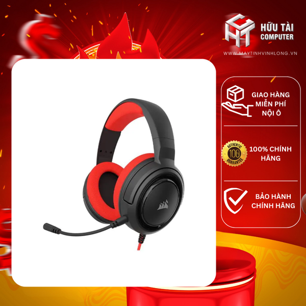 Tai nghe Corsair HS35 Stereo Red