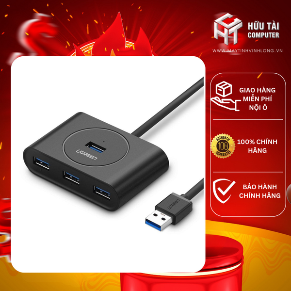 Bộ chia cổng USB 4 cổng 3.0 dài 80cm chính hãng Ugreen 20291 cao cấp