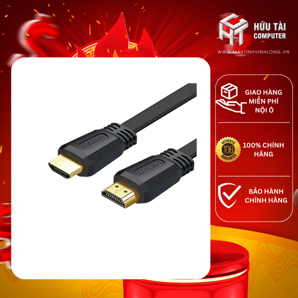 Ugreen 50821 5M màu đen Cáp tín hiệu HDMI dẹt ED015 20050821
