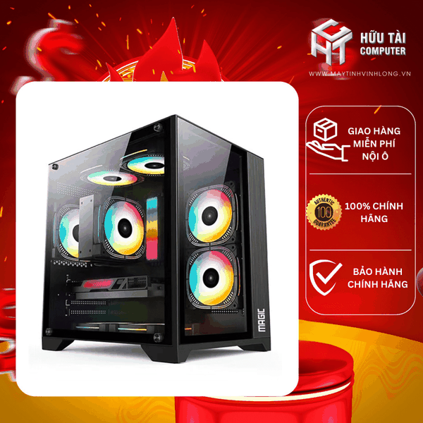 Case Magic Aqua M | Đen, M-ATX, Không Fan