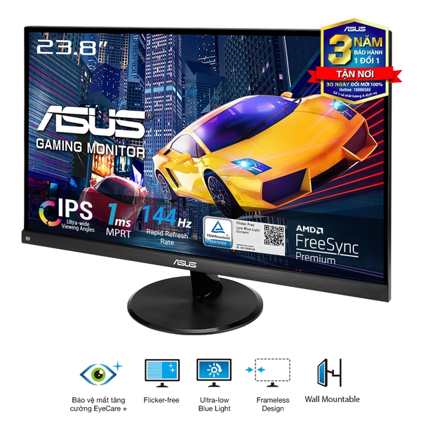 Màn hình gaming Asus VP249QGR (23.8Inch/ Full HD/ 1ms/ 144Hz/ IPS/ Tích hợp Loa)