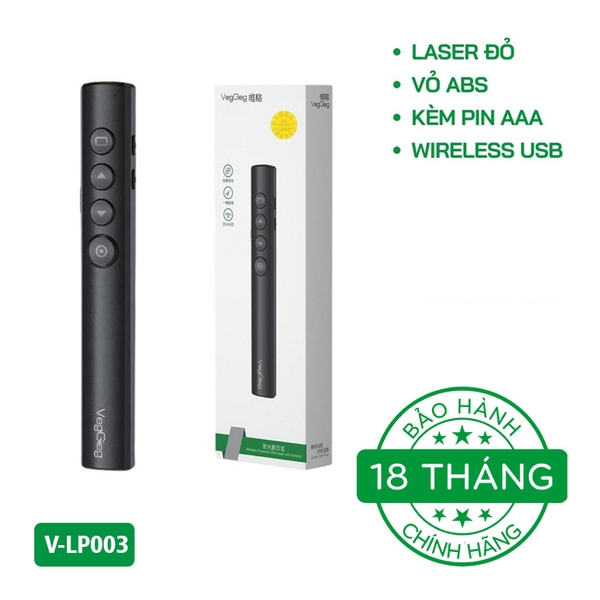 Bút trình chiếu VegGieg cảm biến laser đỏ V-LP003