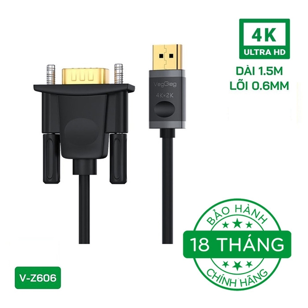 Cáp chuyển đổi VegGieg DP Sang VGA V-Z606