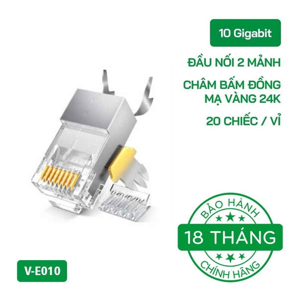 Hạt mạng RJ45 CAT7 (bọc sắt) VegGieg V-E010