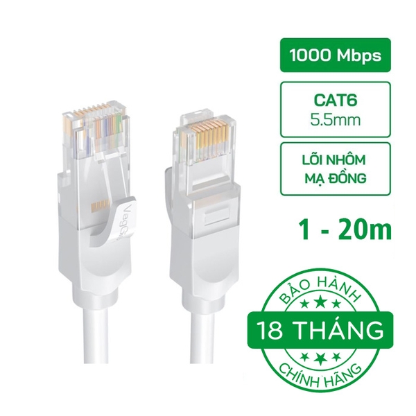 Dây Mạng VegGieg Bấm Sẵn 2 đầu RJ45 UTP CAT6 V-E624