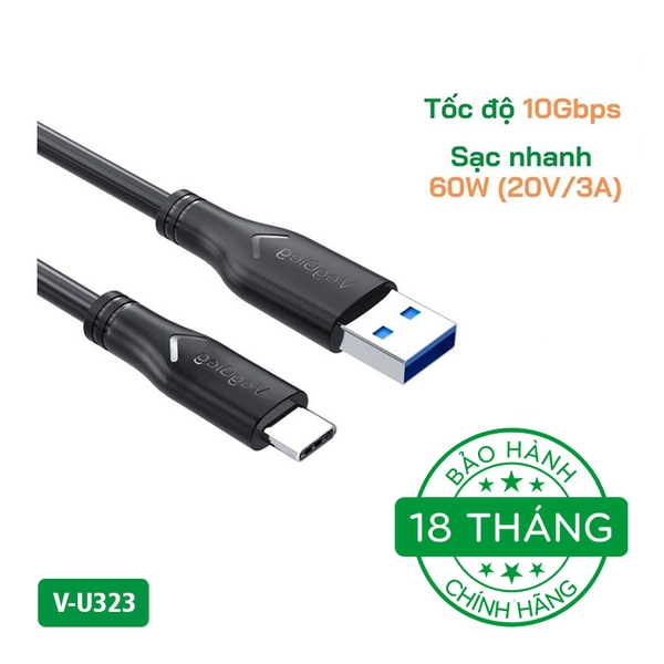 Cáp dữ liệu USB 3.0 - Type-C VegGieg V-U323