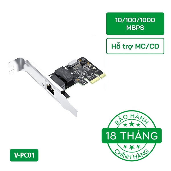 Card mạng PCI-E Lan Ethernet RJ45 VegGieg V-PC01
