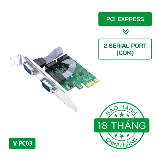Adapter chuyển đổi VegGieg PCI-E sang 2 cổng COM Serial Port V-PC03