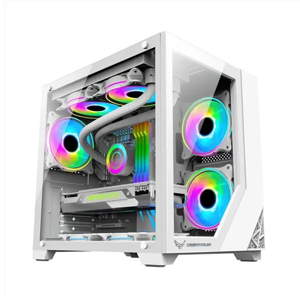VỎ CASE  MÁY TÍNH CENTAUR TITAN CT- V001 WHITE (TRẮNG| M-ATX| NO FAN)