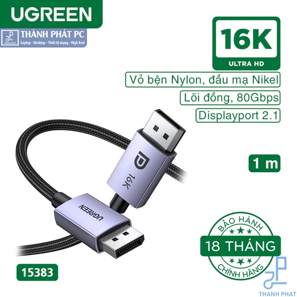 Cáp Displayport 2.1 dài 1m 16K60Hz Ugreen 15383