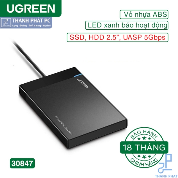 Box ổ cứng 2,5 inch USB 3.0 Ugreen 30847