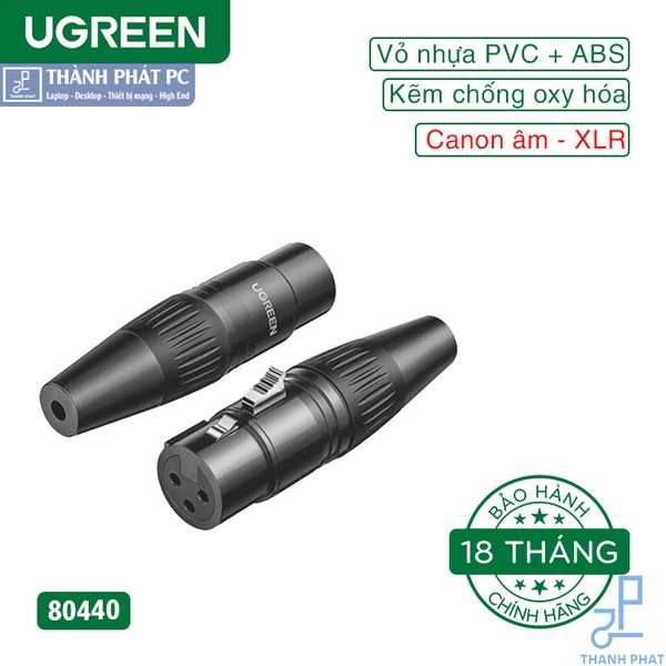 Đầu jack hàn Canon âm XLR Ugreen 80440