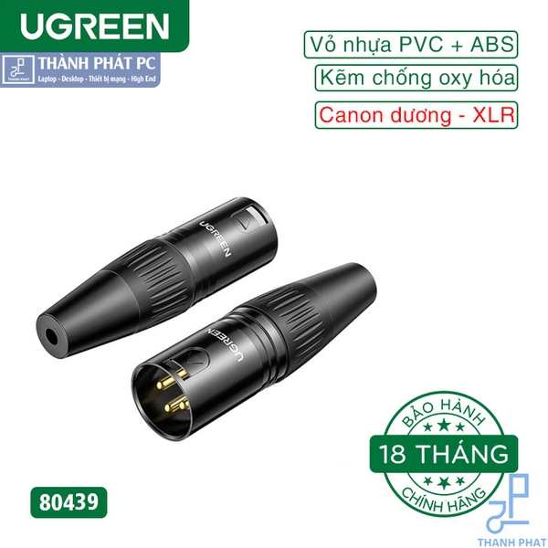 Đầu jack hàn canon dương XLR Ugreen 80439