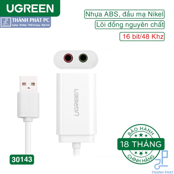 Card sound USB 2.0 to 3.5mm Ugreen 30143