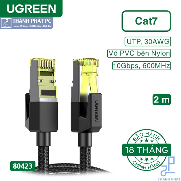 Cáp mạng Cat7 vỏ bọc Nylon 10Gbps dài 2m Ugreen 80423
