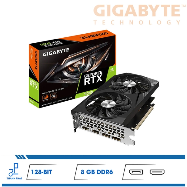 VGA Gigabyte GeForce RTX 3050 Windforce OC V2 8GB