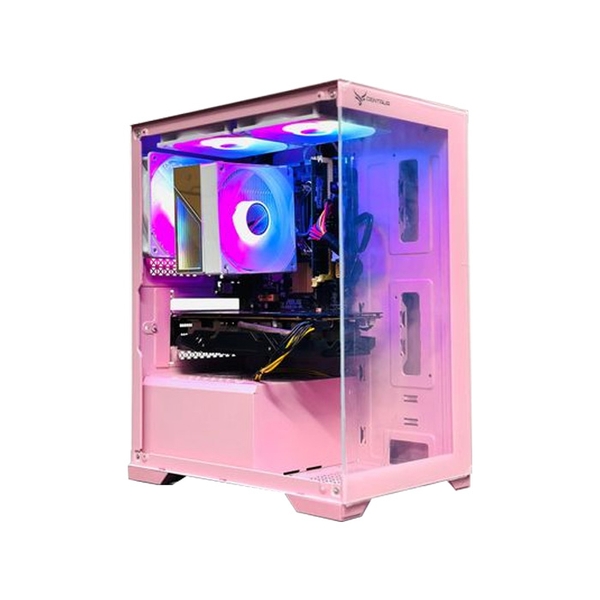 VỎ CASE  MÁY TÍNH CENTAUR LUMIX PINK (M-ATX| MID TOWER| MÀU HỒNG)
