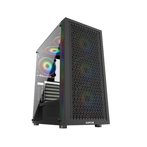VỎ CASE  MÁY TÍNH GIPCO 5986 PLATINUM (1 MẶT KÍNH CƯỜNG LỰC)