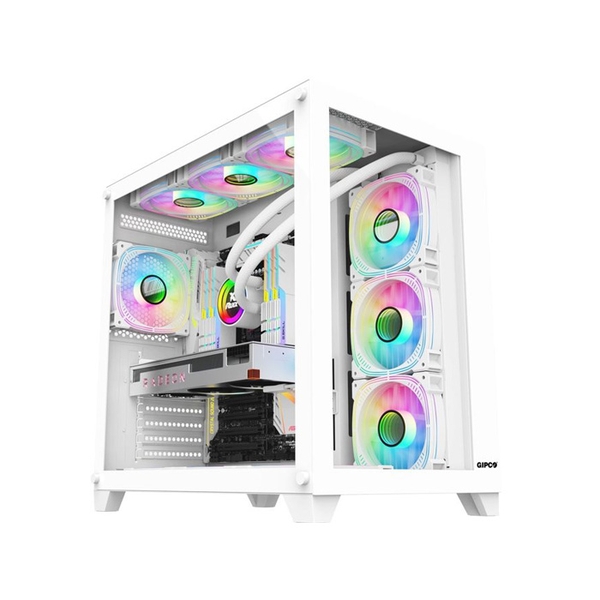 VỎ CASE MÁY TÍNH GIPCO AQUARIUM-GW258 (MÀU TRẮNG)