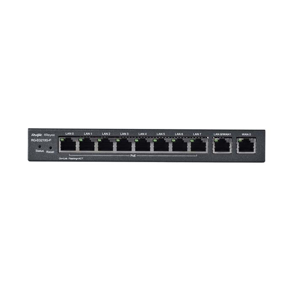 CÂN BẰNG TẢI RUIJIE REYEE RG-EG210G-P (9 LAN & 1 WAN| 200 USER)