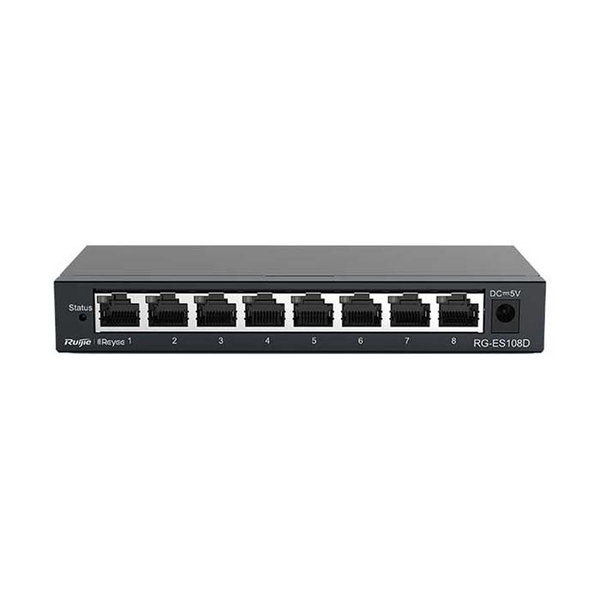 SWITCH RUIJIE RG-ES108GD (8 CỔNG 10/100/1000 BASE-T| VỎ KIM LOẠI)