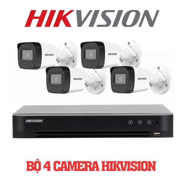 Trọn Bộ 4 Camera Quan Sát Hikvision 2MP 1080P