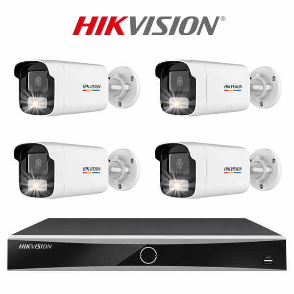 Bộ camera IP PoE HIKVISION 4 kênh 6MP có màu ban đêm, mic thu âm