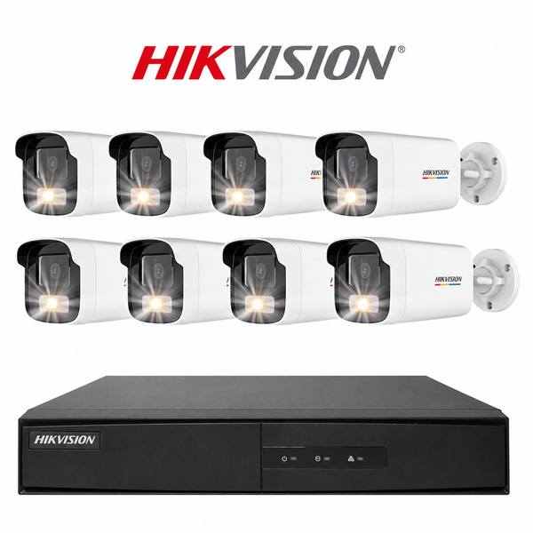 Bộ camera IP PoE HIKVISION 8 kênh 4MP có màu ban đêm, mic thu âm