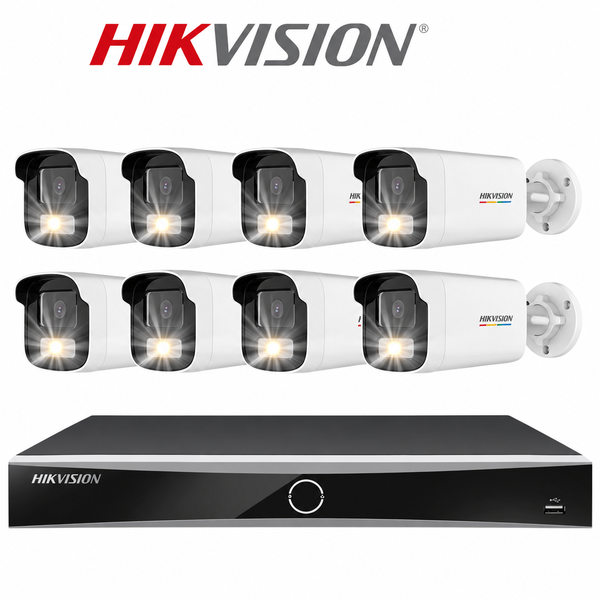 Bộ camera IP PoE HIKVISION 8 kênh 6MP có màu ban đêm, mic thu âm