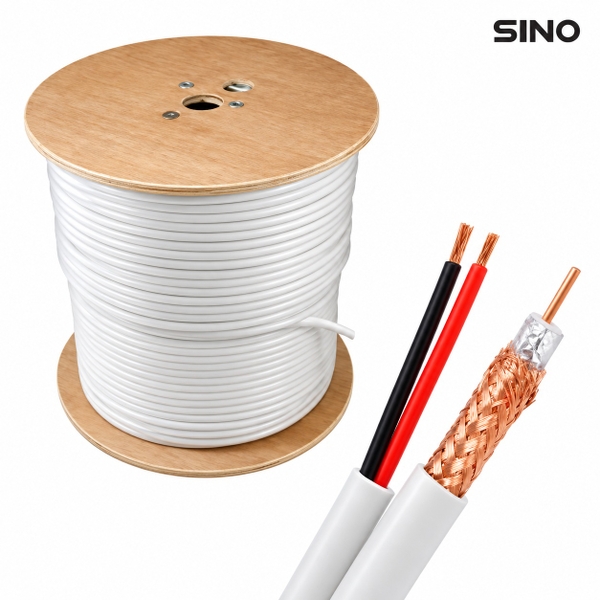 Cáp đồng trục liền nguồn SINO RG59 + 2C hợp kim 305m