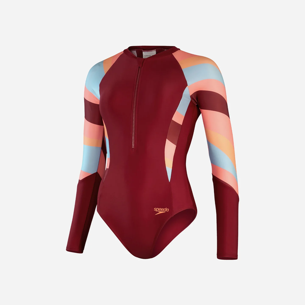 Đồ Bơi Một Mảnh Nữ Speedo Long Sleeve - Đỏ