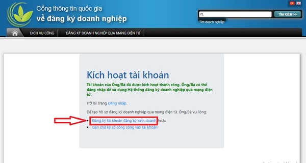 Hướng dẫn tạo tài khoản đăng ký kinh doanh online