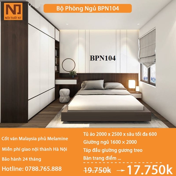 Nội thất phòng ngủ thiết kế BPN104