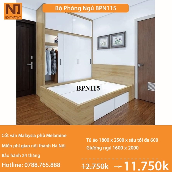 Nội thất phòng ngủ thiết kế BPN115