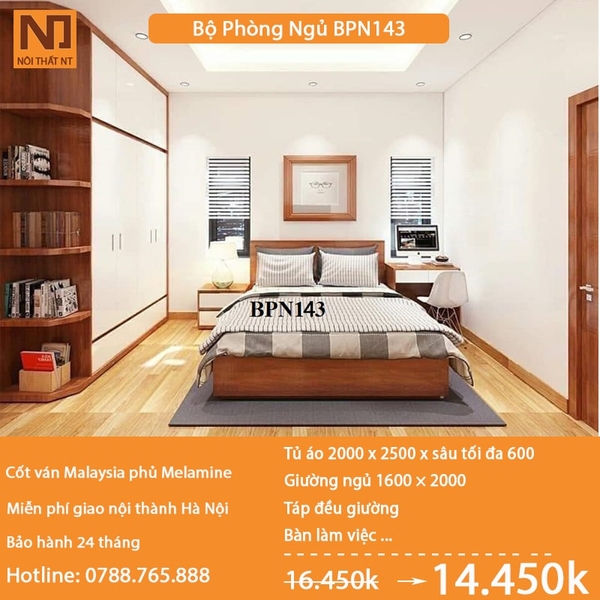 Nội thất phòng ngủ thiết kế BPN143