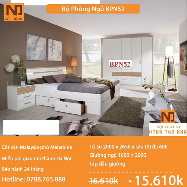 Nội thất phòng ngủ thiết kế BPN52