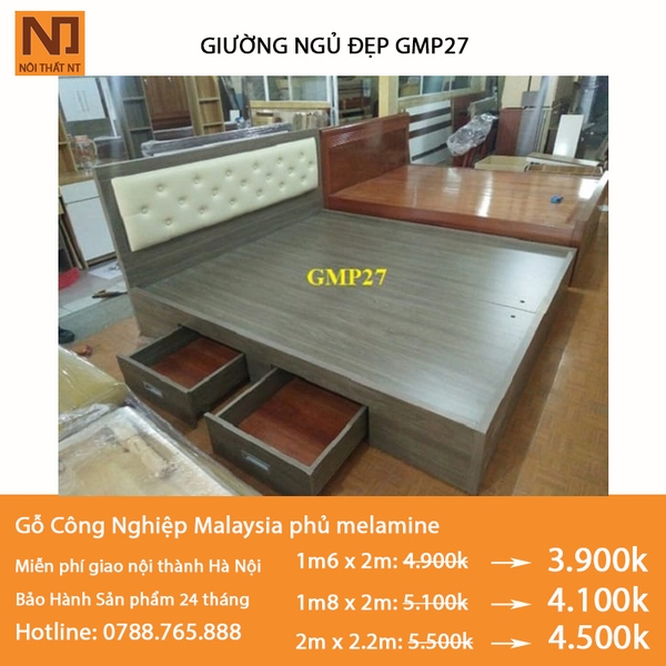 Giường GMP27 1m2/2m