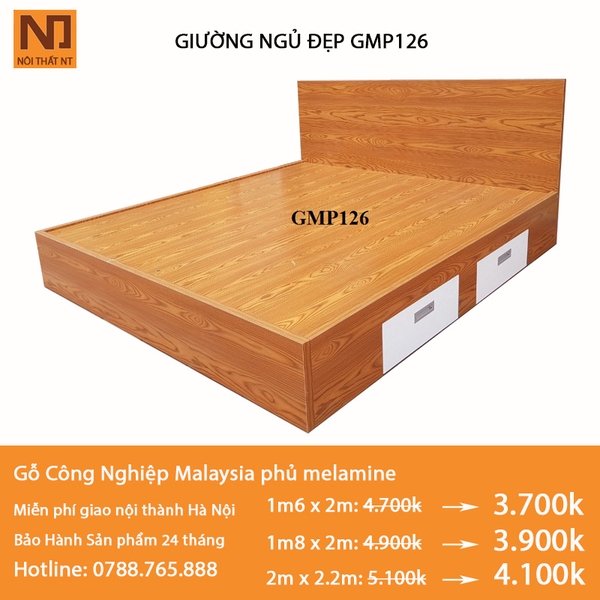 Giường GMP126 1m2/2m